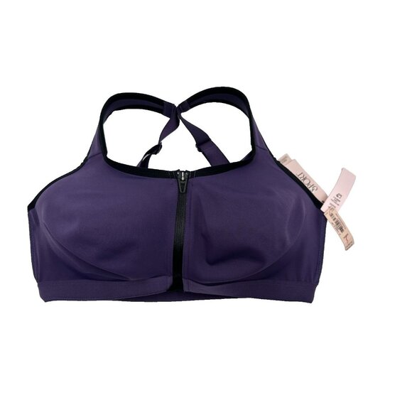 NWT Victoria’s Secret Sport Knockout Front-Close Bra 34DDD High Support Purple - Picture 1 of 11